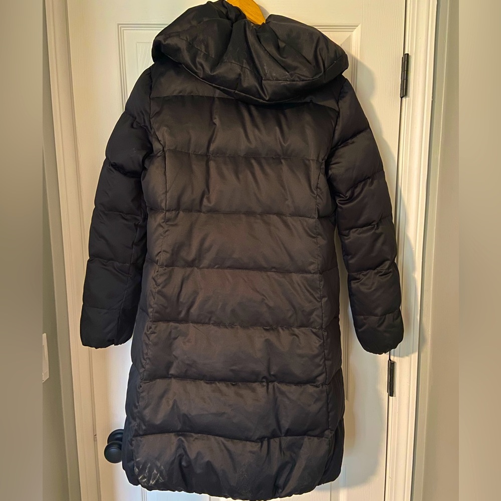 Nine West calf length winter puffer coat with cowl neck